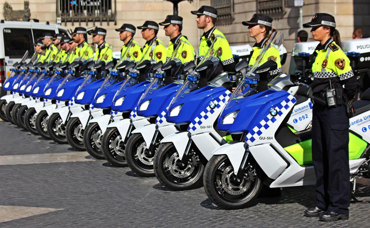 Barcelona Police Scooters BMW evolution